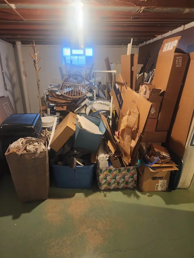 Roll-off dumpster container at job site for Concrete Dumpster Rental in Piney Green